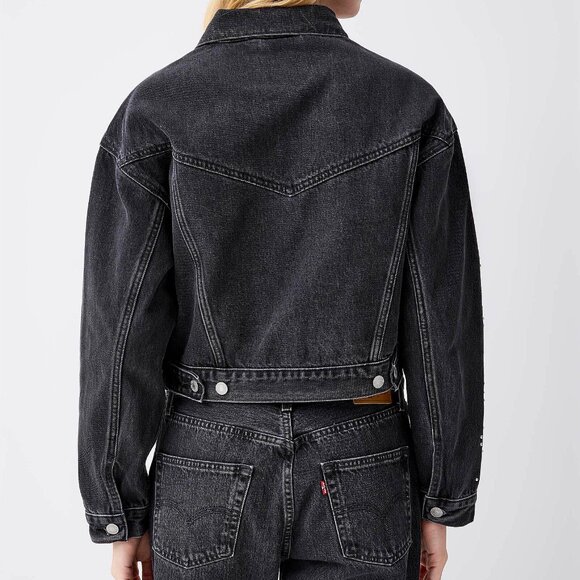 Levi's Studs and rhinestones 100% cotton jean denim jacket - Picture 3 of 3